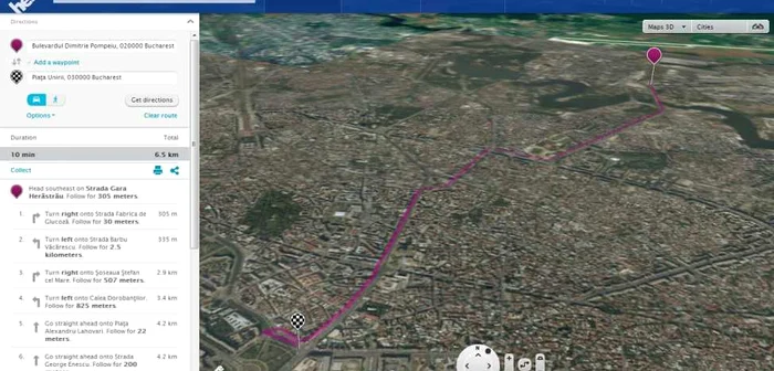 Here Maps şi navigarea în Bucureşti.