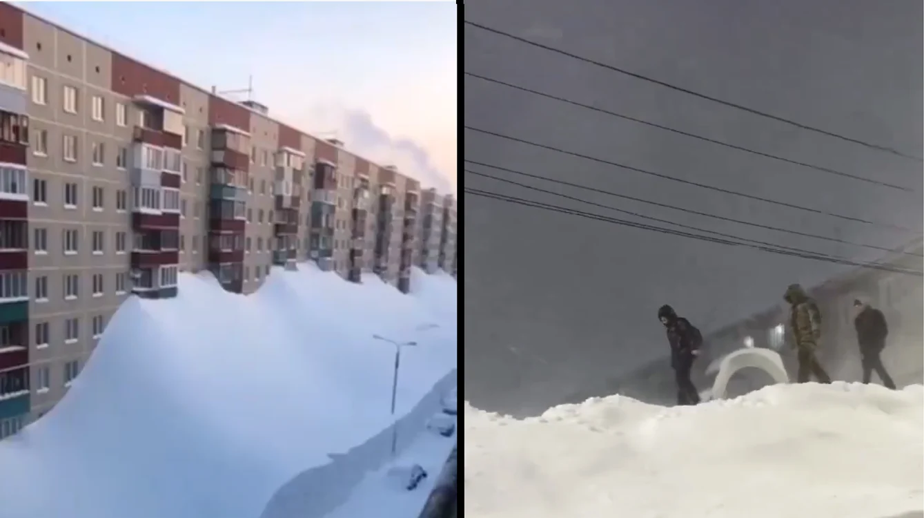 Viața în Kamceatka a fost paralizată după mai multe zile de ninsori abundente FOTO Captură video X