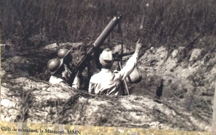 Cuib de mitralieră de la Mărăşeşti Sursa Muzeul Naţional de Istorie a României