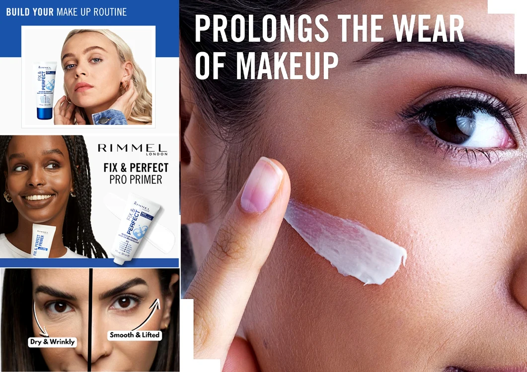 Primer Rimmel London Fix & Perfect Pro 5 în 1 Foto Colaj DMS jpg