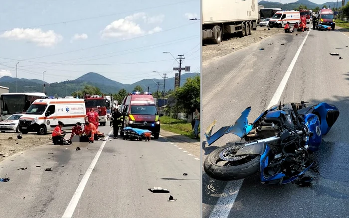 Accident rutier grav în Brad. Foto: ISU Hunedoara