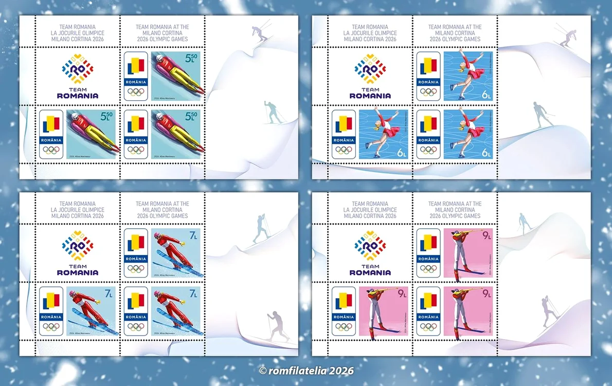 Emisiune de mărci poștale dedicată participării României la Jocurile Olimpice de iarnă