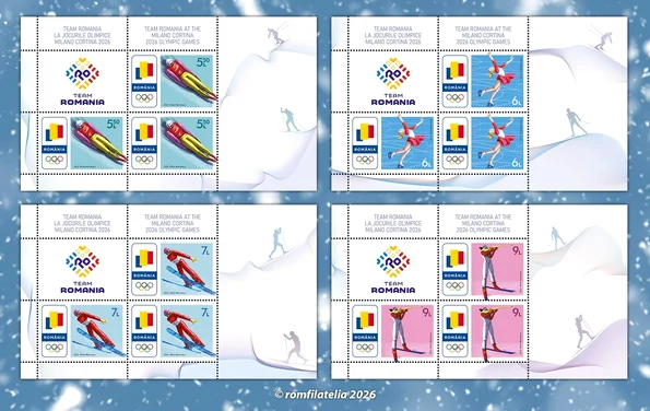 Emisiune de mărci poștale dedicată participării României la Jocurile Olimpice de iarnă