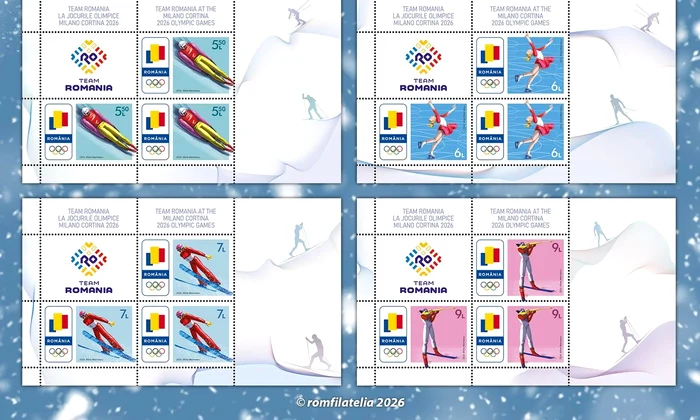 Emisiune de mărci poștale dedicată participării României la Jocurile Olimpice de iarnă