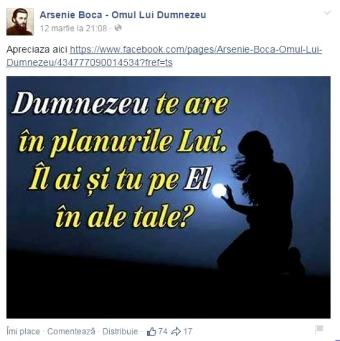 arsenie boca facebook 2