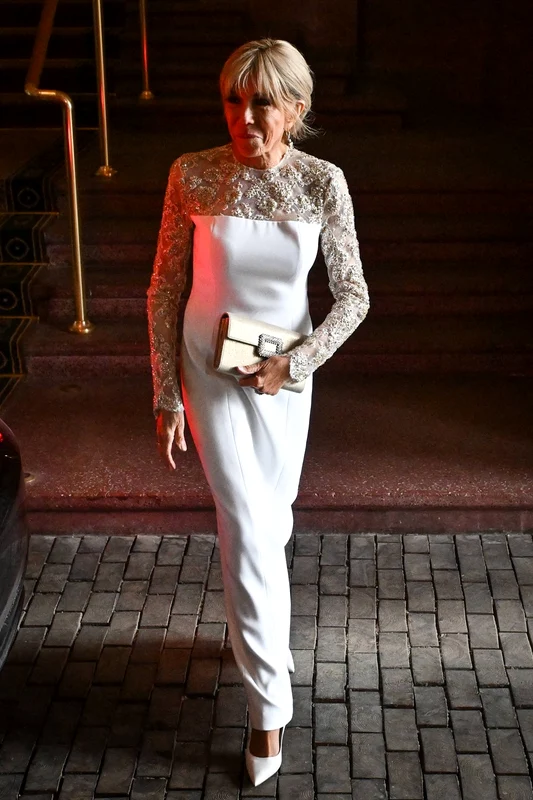 Brigitte Macron la Palatul Regal din Oslo. FOTO: Profimedia