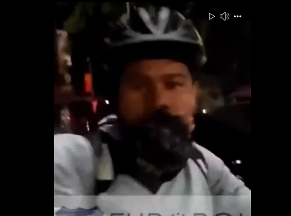 Livratorul bătut de Cosmin Tudoran. FOTO captură video Facebook Sindicatul Europol