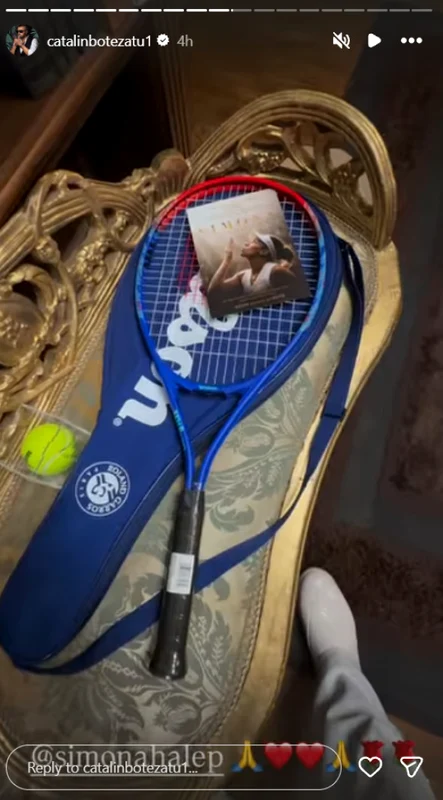 cadoul Simonei Halep pentru Cătălin Botezatu