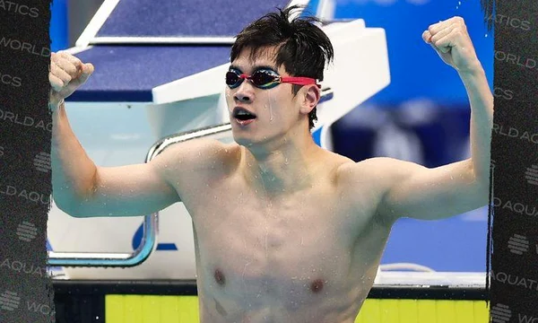 Pan Zhanle. FOTO Facebook World Aquatics Championships Doha 2024 