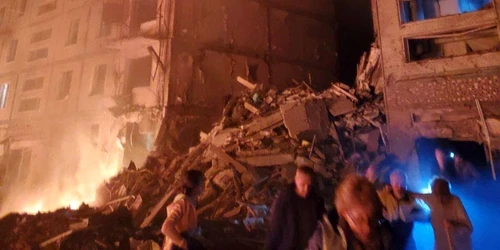 bloc lovit rachete Zaporojie 9 oct 2022 foto Nexta Twitter jpg