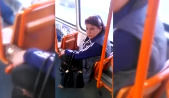 Femeia care și-a aprins țigara în tramvai s-a înfuriat că e filmată și a sărit la bătaiecaptură: Facebook