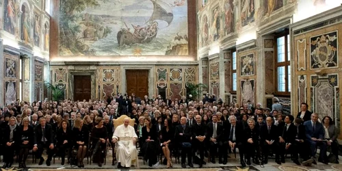 Intalnire Papa Francisc si jurnalisti ai Asociatiei Presei Straine din Italia FOTO EPA-EFE