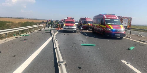 Accident pe Autostrada A1 FOTO: DRDP Timişoara