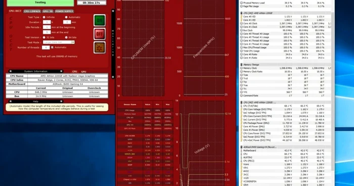 AMD Athlon 220GE test OCCT la 30 min