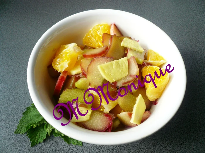 
    Rubarbă cu ghimbir, portocală şi sirop de agave  