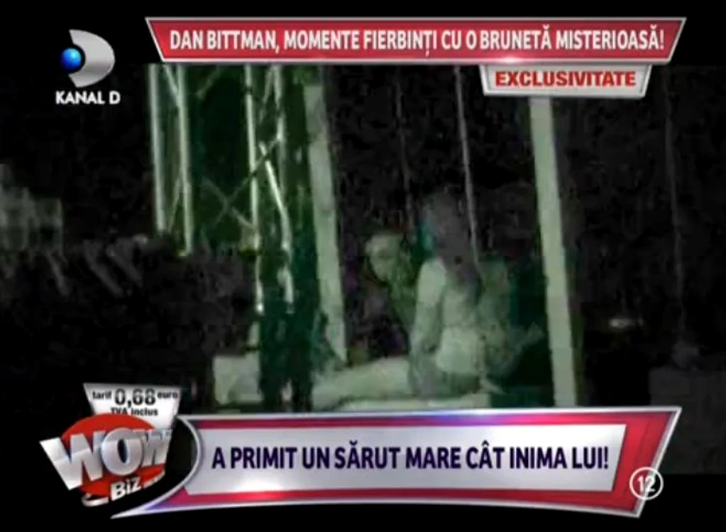 Echipa Kanal D susţine că Dan Bittman şi-a petrecut noaptea pe plajă, cu o brunetă misterioasă (captură: Kanal D)