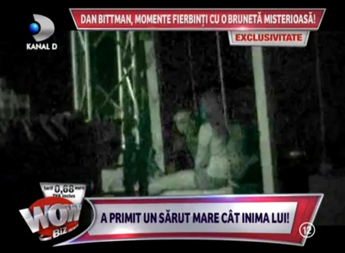 Echipa Kanal D susţine că Dan Bittman şi-a petrecut noaptea pe plajă, cu o brunetă misterioasă (captură: Kanal D)
