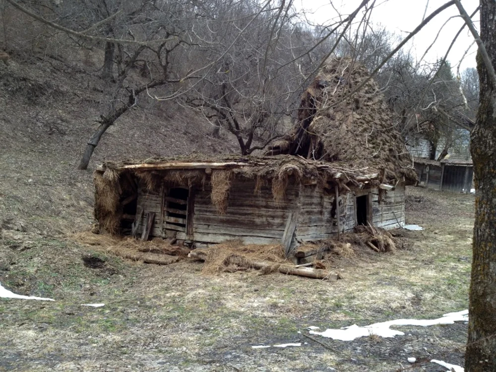 Construcţii părăsite în satul Marineşti din Alba