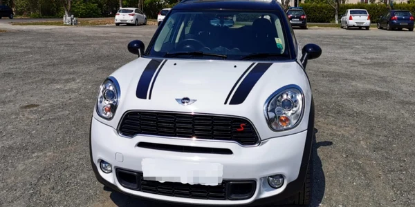 Mini Cooper furat din marea britanie FOTO Politia de Frontieră