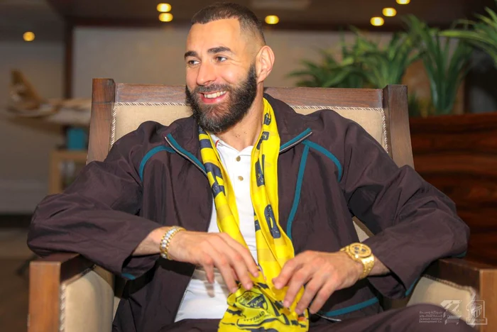 Karim Benzema a fost prezentat la echipa din Jeddah. Foto Al Ittihad  