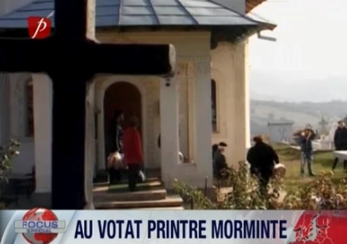 Oamenii nu au fost deranjaţi că au mers să voteze la cimitircaptură: Prima TV