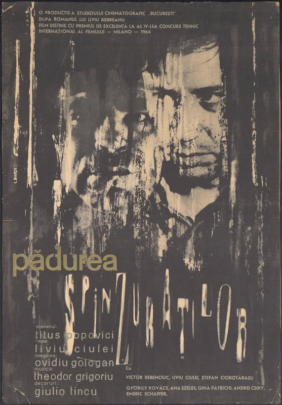 Afiș al filmului „Pădurea spânzuraților” aflat în patrimoniul Muzeului Național de Istorie a României