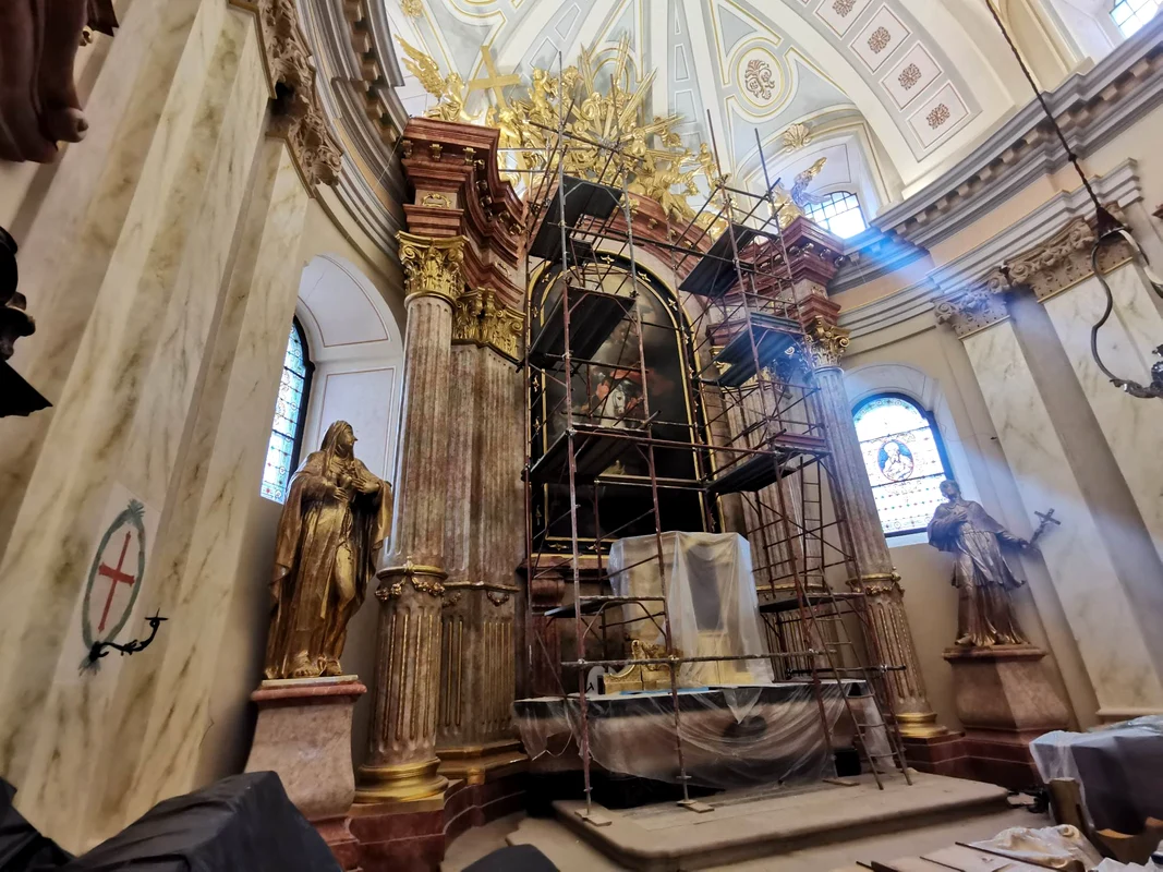 Restaurarea Domului Catolic din Timișoara FOTO Ștefan Both