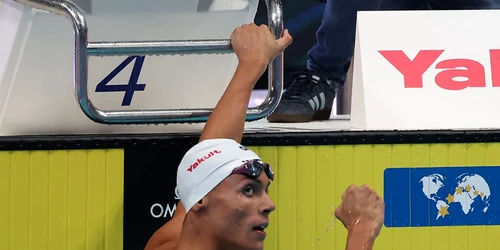 David Popovici locul 1 la Campionatele Mondiale de Natatie de la Budapesta în proba de 200 m liber 20 iunie 2022 campion mondial inot FOTO Getty Images