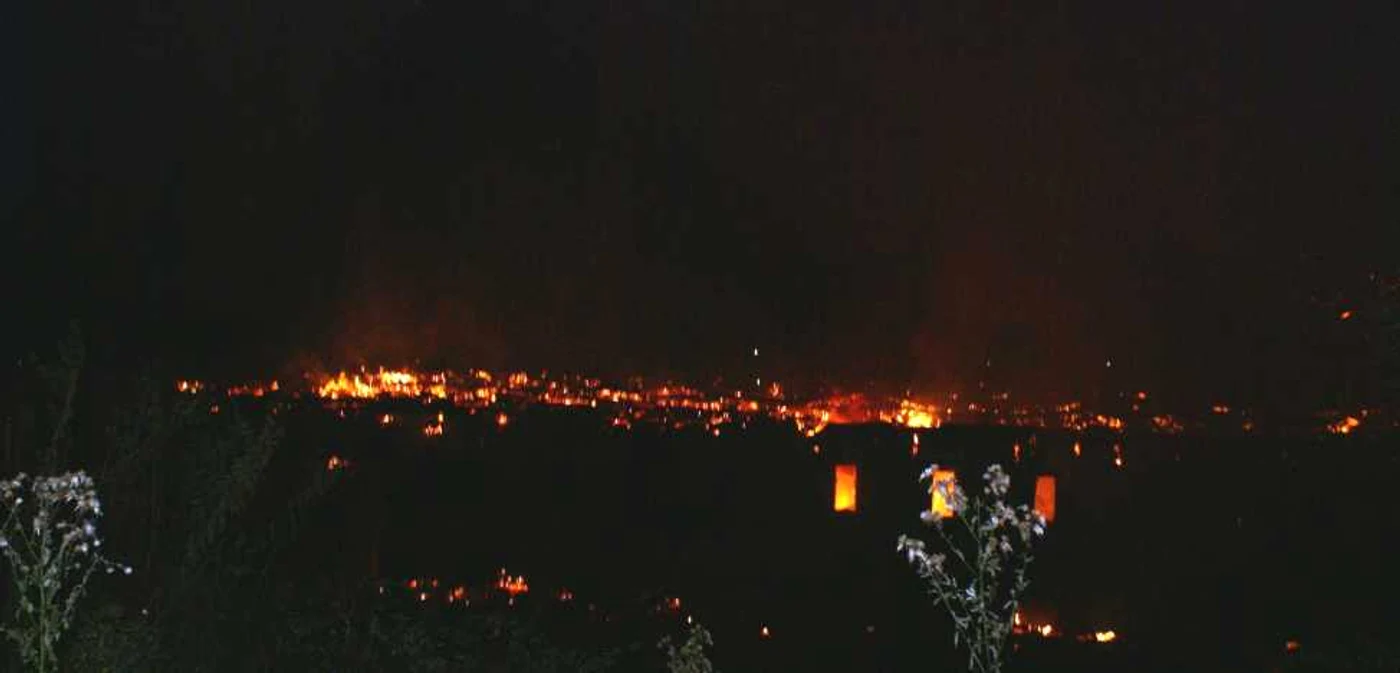 Pavilionul de Ape Minerale din Olăneşti a luat foc