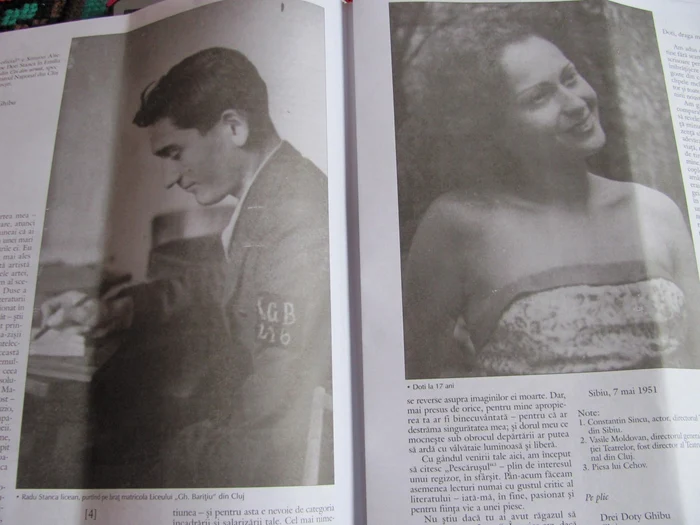 Radu Stanca licean şi Dorina Ghibu, al 17 ani  FOTO : revista clujeană Apostrof