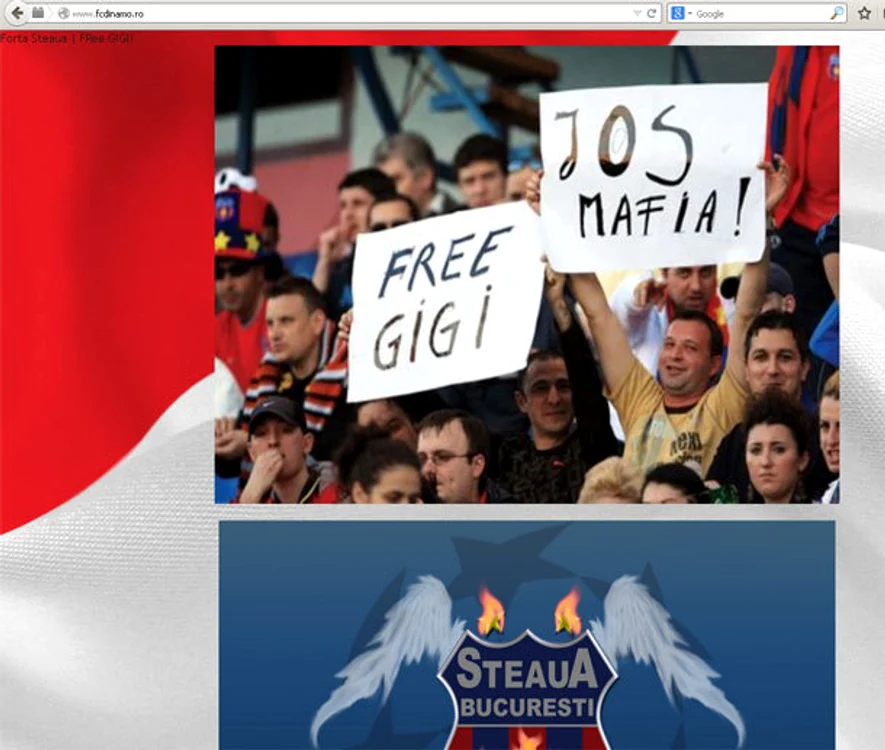 
    Aşa arăta pagina principală a siteului lui Dinamo  