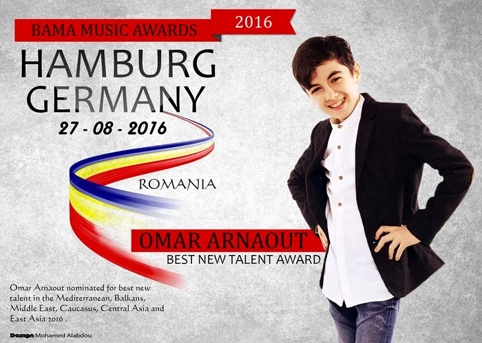 Omar va reprezenta România la premiile «Bama Music Awards 2016», Germania