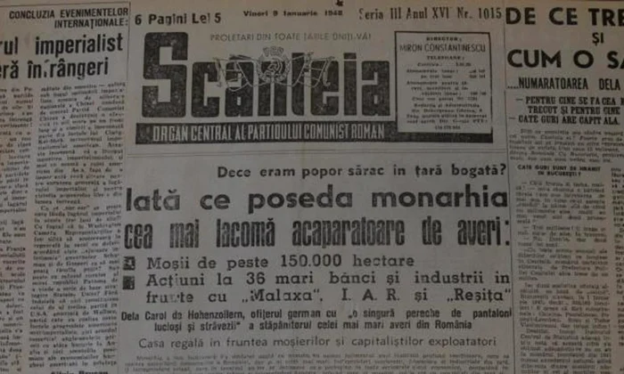 Ziarul Scînteia, în 1948