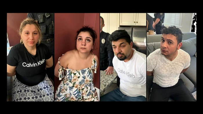 Cei patru români acuzați de furt FOTO: weartv.com