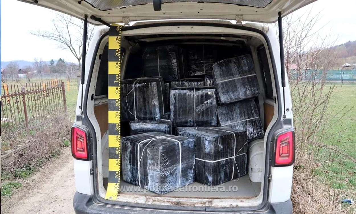 Captură de țigări FOTO: Poliția de Frontieră