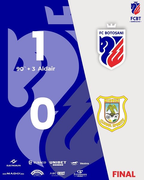 FC Botoşani a câștigat în fața CS Mioveni, în barajul de menținere/promovare în Superliga