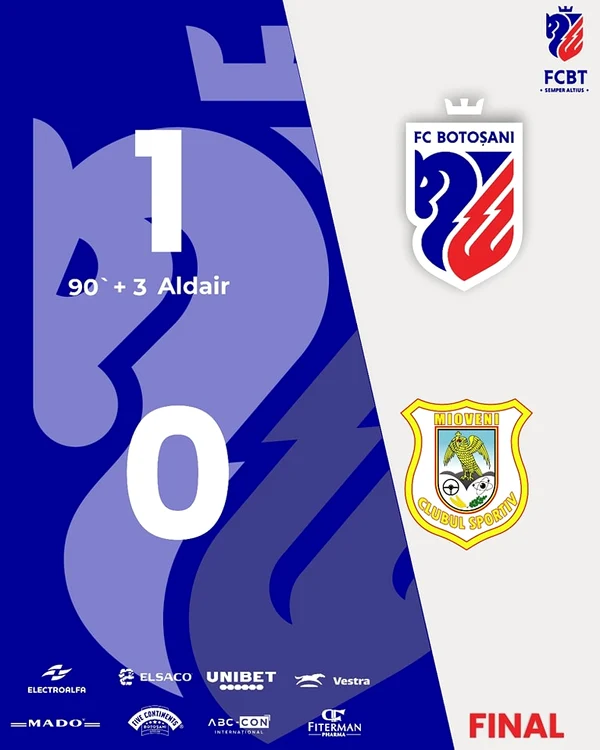 FC Botoşani - CS Mioveni FOTO: Facebook/fcbotosani