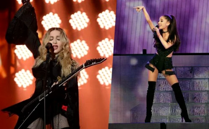 Madonna (57 de ani), suprinsă în timp ce o plesnea pe Ariana Grande (22 de ani) peste fundfoto: Arhiva Personală