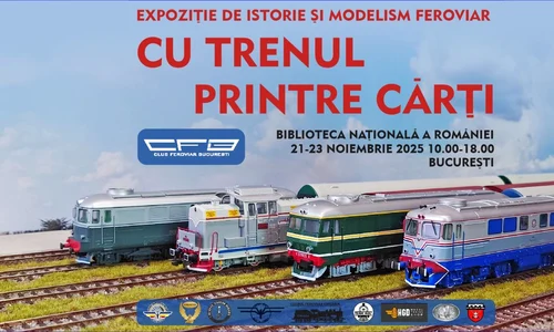 Cu trenul printre cărți - expoziție de istorie și modelism feroviar la Biblioteca Națională a României