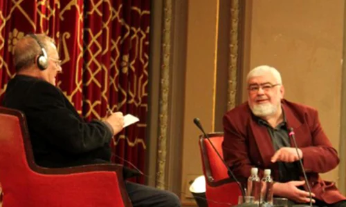 Adam Michnik Andrei Pleşu la Ateneu jpeg