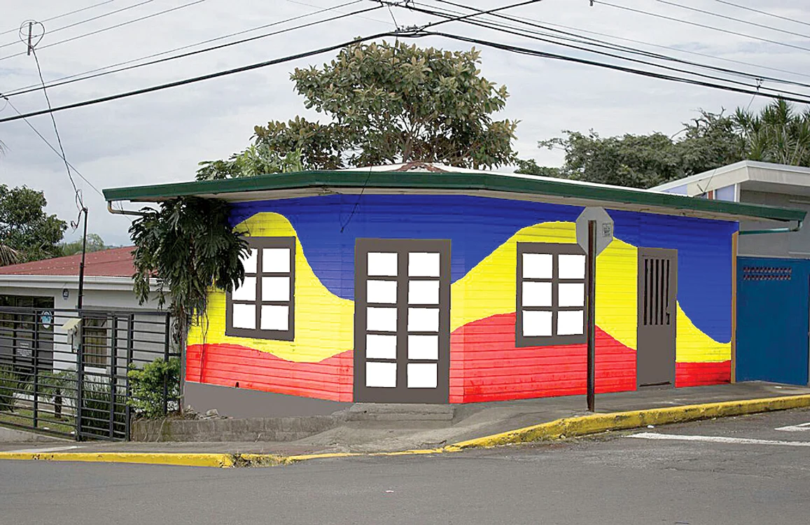 
    Așa arată sediul Partidului Republican Social  Creștin al lui Dragoș, din  Alajuela (Costa Rica)  