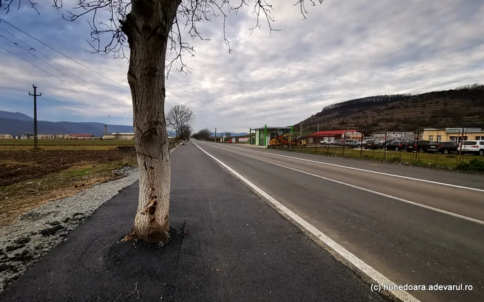 Așa arăta miercuri drumul județean. Foto: Daniel Guță