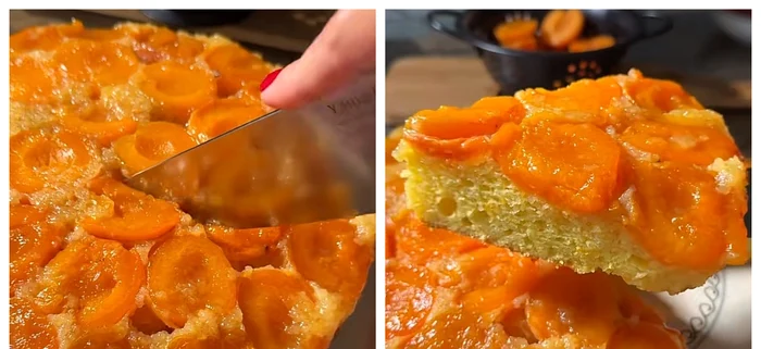 Prăjitură cu caise / FOTO: Colaj captură video TikTok