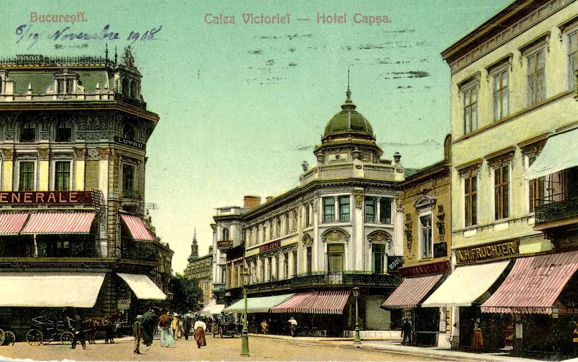 București. Casa Capșa (Arhivele Naționale ale României, Colecția Documente Fotografice, F V 3282)
