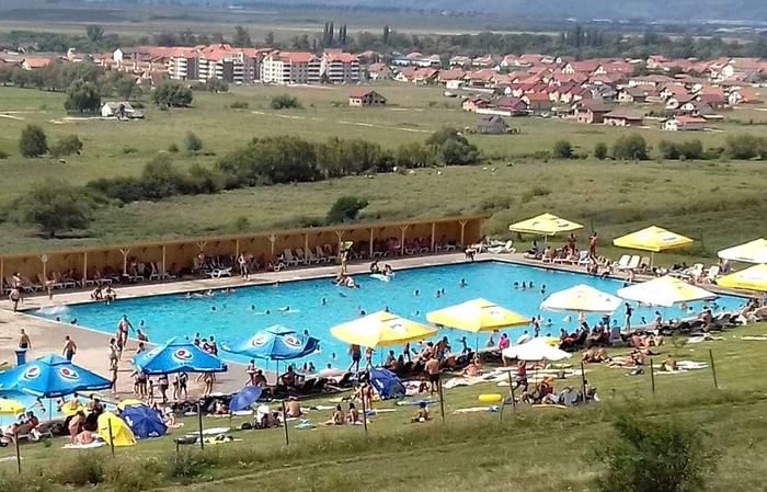 Ștrandul din localitatea Petrești unde a avut loc incidentul FOTO Facebook
