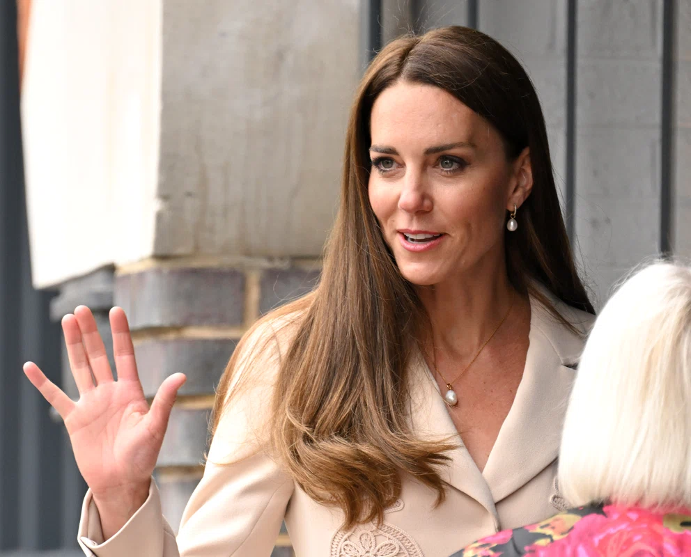 Kate Middleton cu colierul cu perlă, în 2022