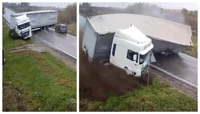 Momentul impactului. FOTO captură video  FB Fii informat Umbrărești