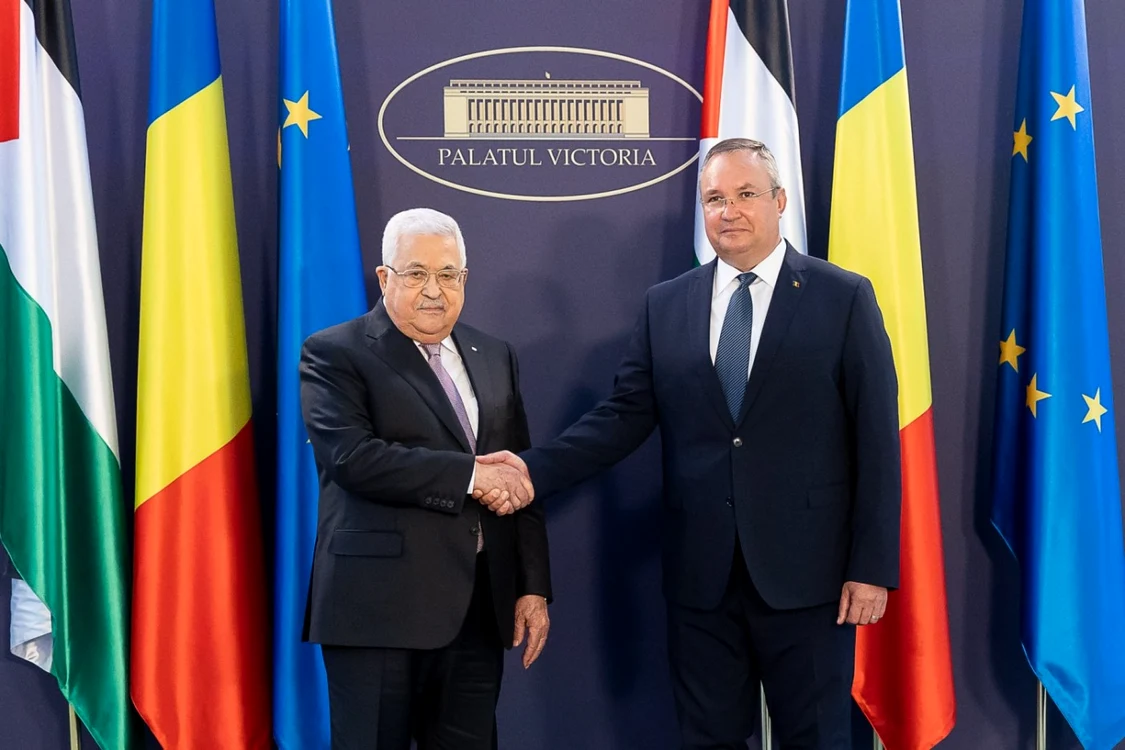 Mahmoud Abbas şi Nicolae Ciucă FOTO Guvernul României