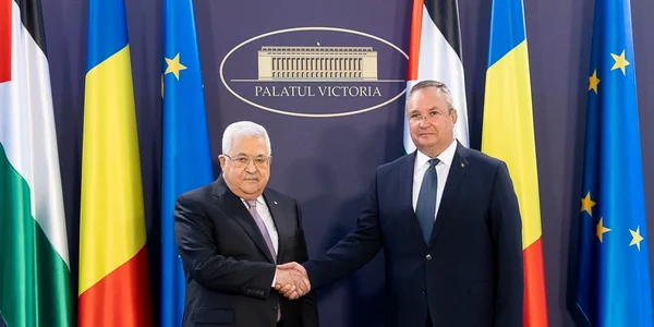 Nicolae CIuca si Mahmoud Abbas FOTO Guvernul Romaniei