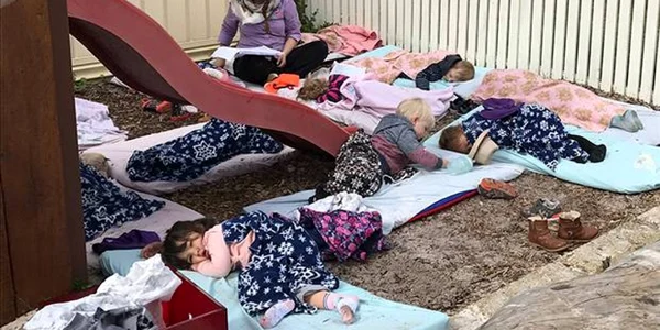 prescolari din australia dorm afara foto facebook little learners